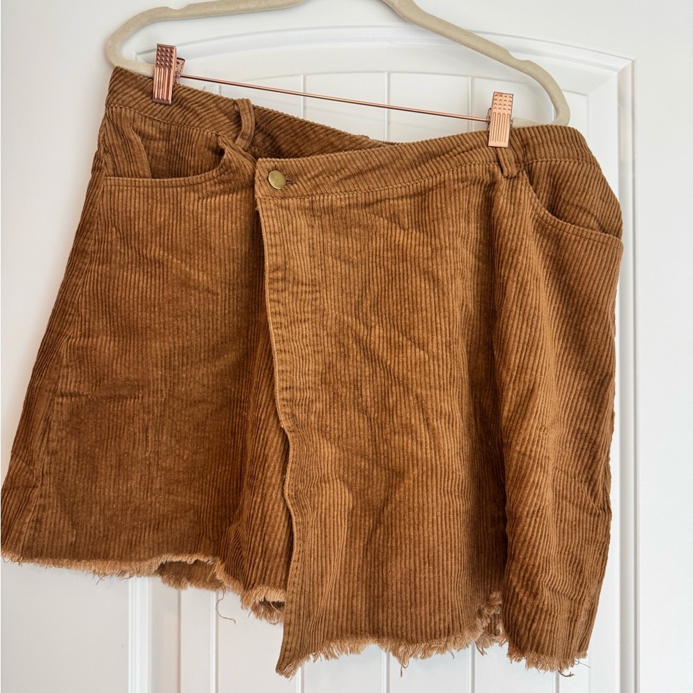 Vici Brown Corduroy Skort